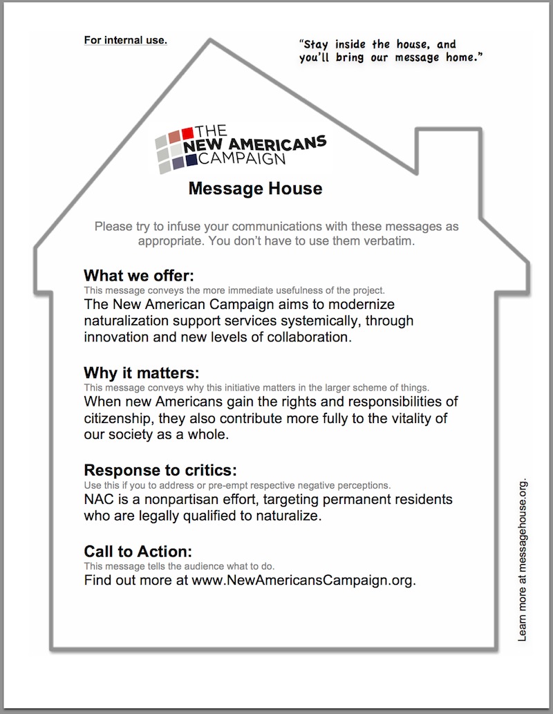 nac message house example